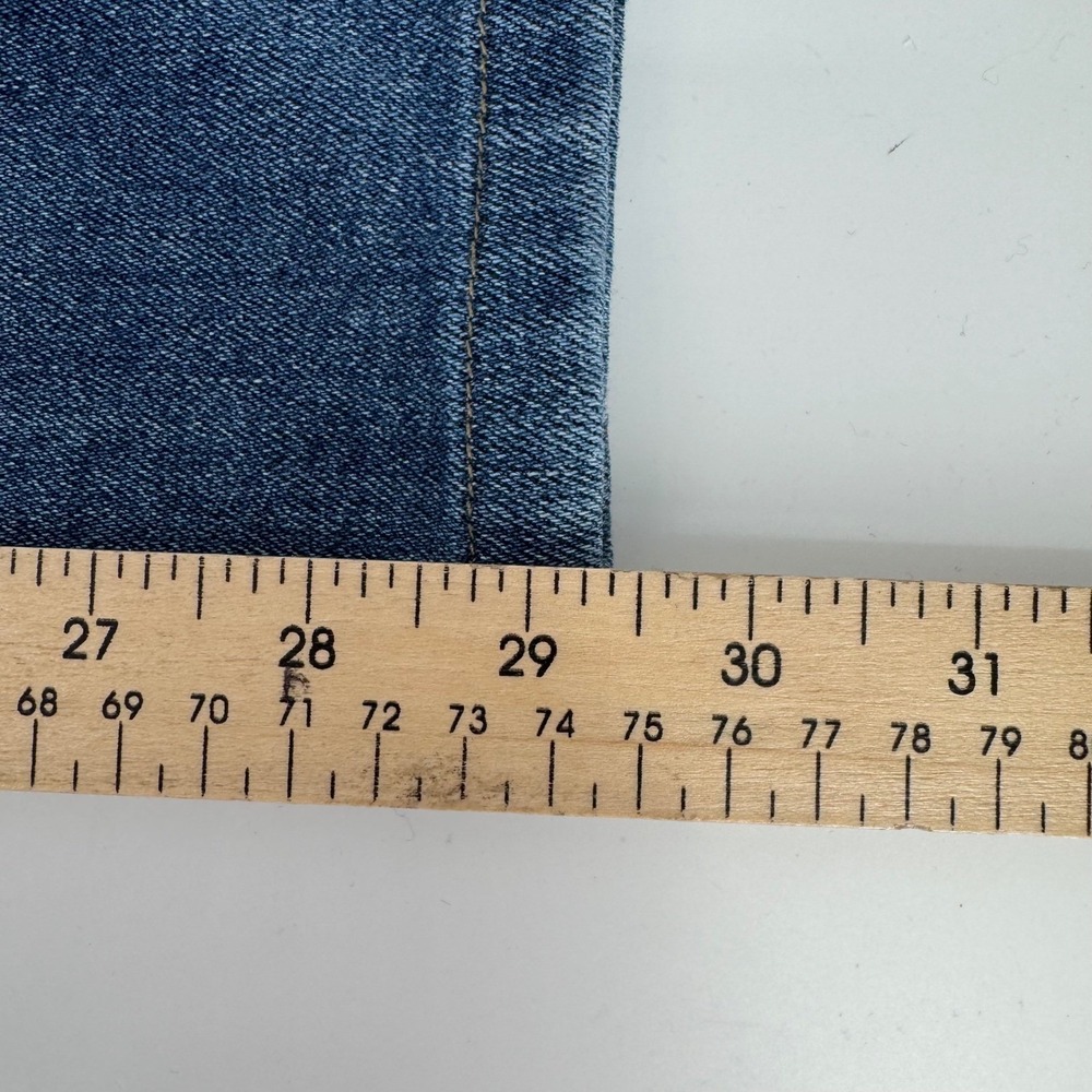 Uniqlo Jeans Slim Straight Mens 31 Blue Kaihara Denim Low Rise 321-412623 - Picture 10 of 11